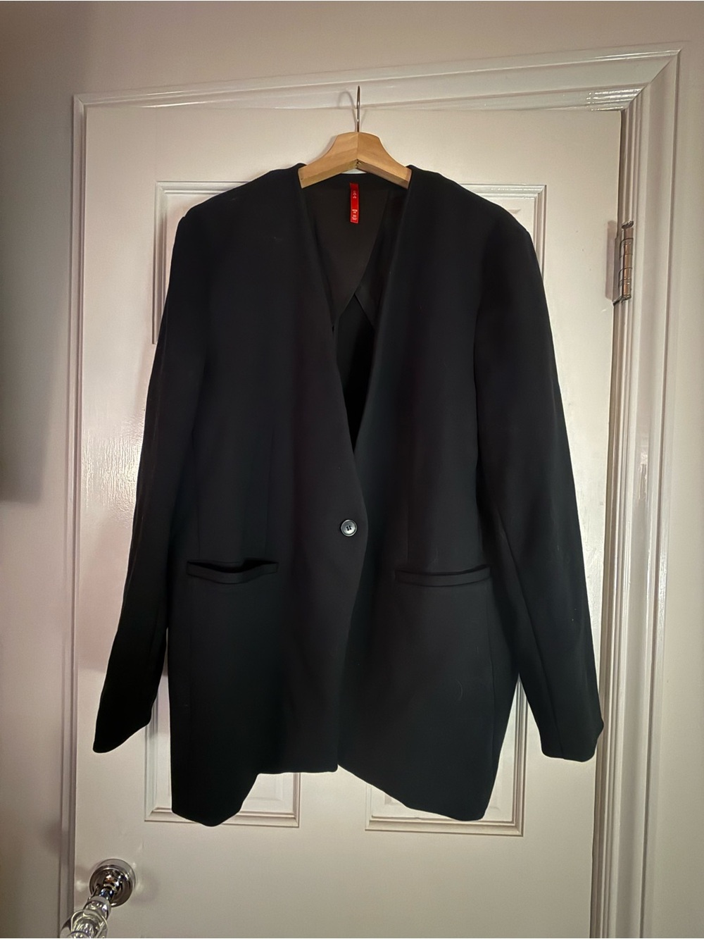 SPANX Ponte Black Single-Button Blazer